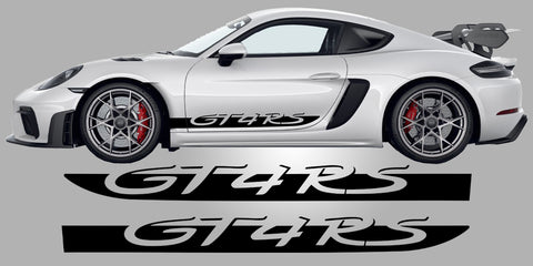 GT4 RS Porsche side script graphic foil vinyl decals