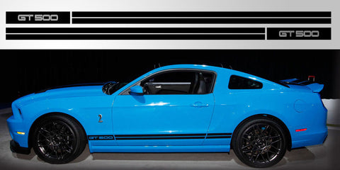 Mustang Double Stripe GT 500 vinyl rocker decal