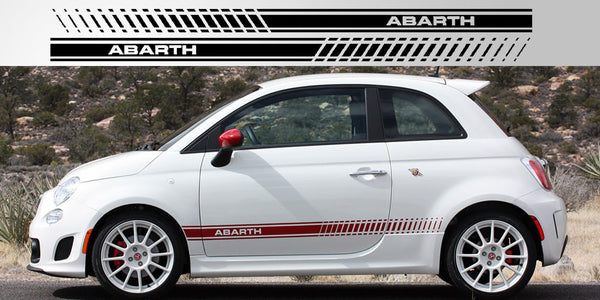 Fiat 500 Abarth - Dashboard Sticker - N° 7894 - Side Stripes Decal Car  Sticker Custom Side Stripes & Sticker