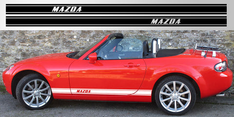 MX5 Miata Eunos Triple side stripe retro logo vinyl decal graphic