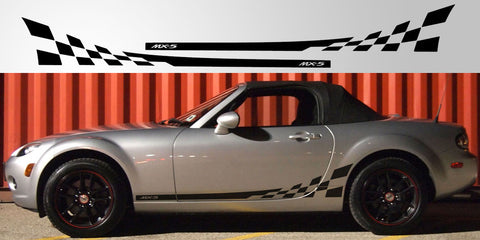 MX-5 Miata checkered side graphic flag stripe