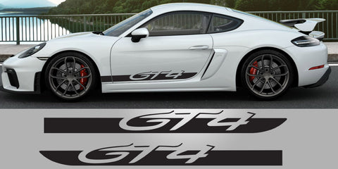 718 GT4 Cayman Porsche vinyl script foil decal
