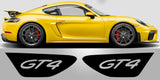 Cayman 718 Porsche GT4 Wing end plate decal foils