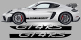 GT4 RS Porsche side script graphic foil vinyl decals