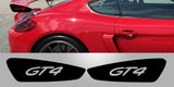 Cayman 981 GT4 Wind End plate vinyl decal foil