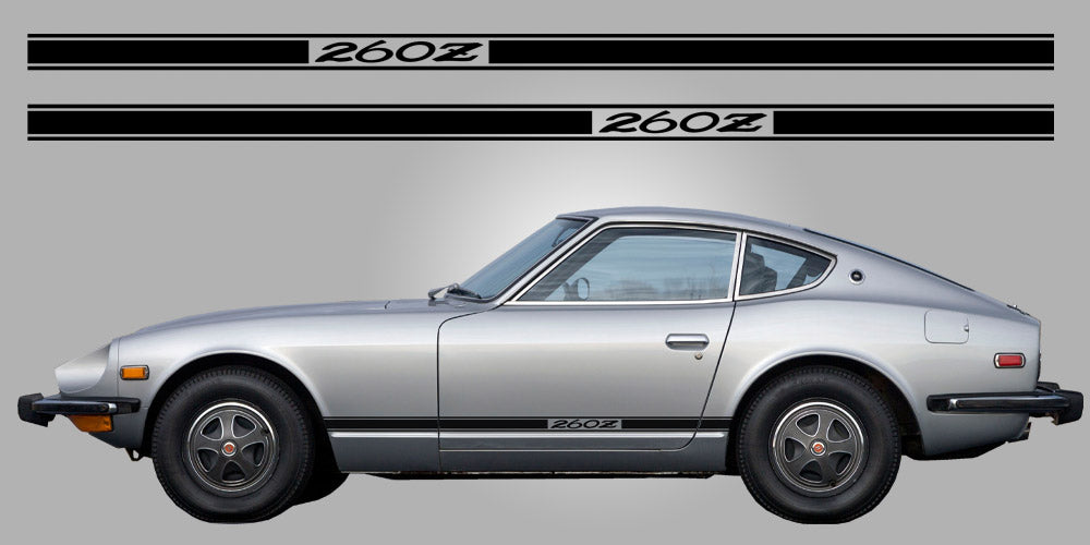 Datsun Nissan 260Z vinyl side stripe rocker decal graphic