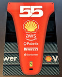 Ferrari F1 Carlos Sainz 55 Formula one motorsport racing metal wall art