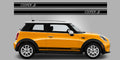 Mini Coper S Vinyl triple stripes decals