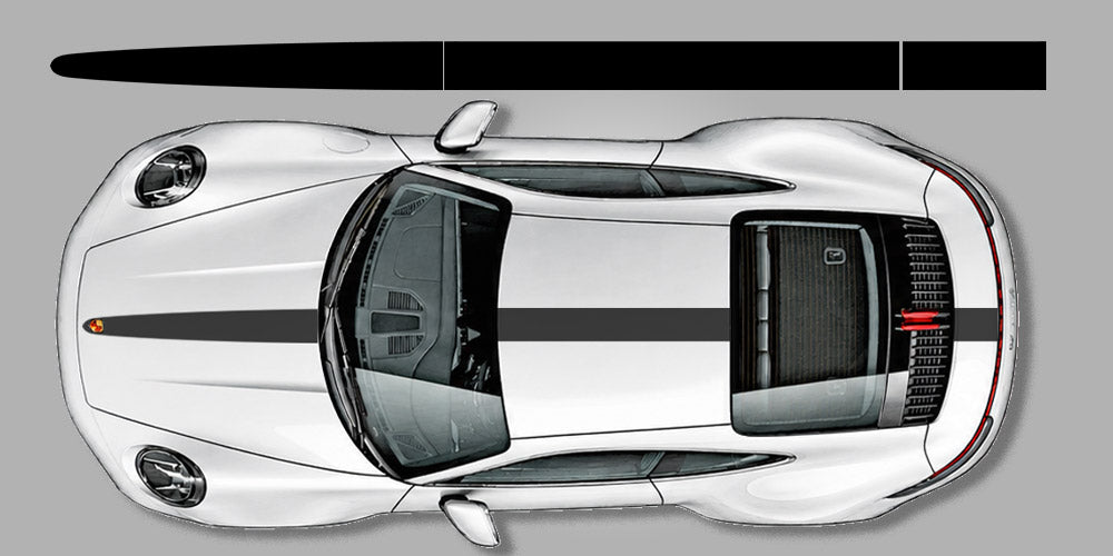 Porsche 992 Motorsport Exclusive center vinyl stripe decal