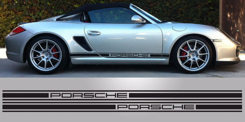 Porsche Boxster Cayman 911 987 981 3" triple side stripe vinyl graphic 