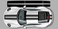 Porsche 911 992 Center top stripe vinyl decal factory variation