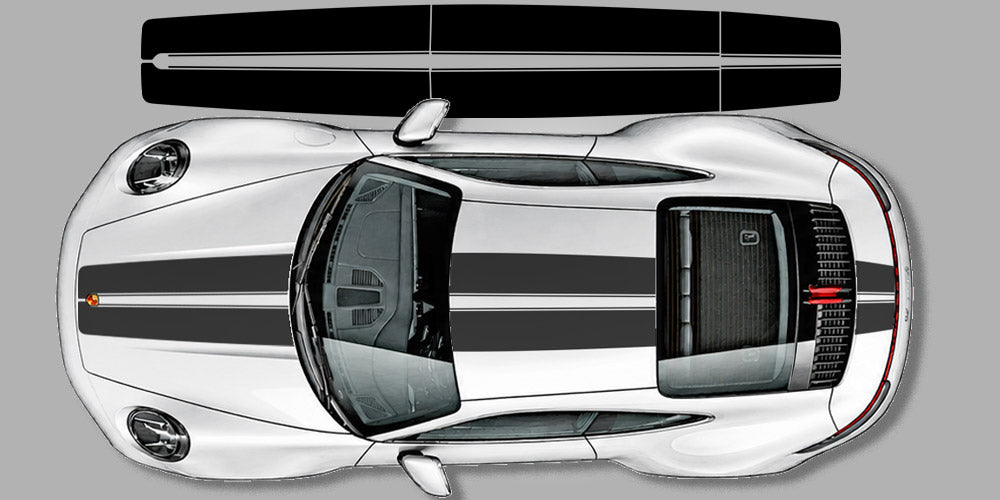 Porsche 992 Sport classic OEM replica vinyl decal center stripes