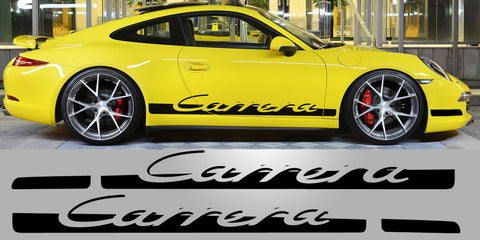 Porsche 997 Carrera Side Script Tapered vinyl decal foil