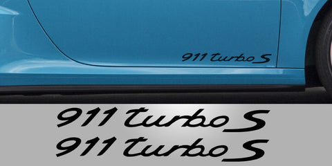 Porsche 911 Turbo S Door Vinyl Decals Foils