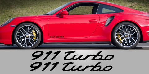 Porsche 911 Turbo  Door Vinyl Decals Foils