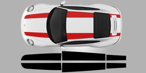Porsche 911 911R top Hood  Roof Stripes