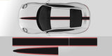 Porsche GTS Rennsport center two tone stripe foil