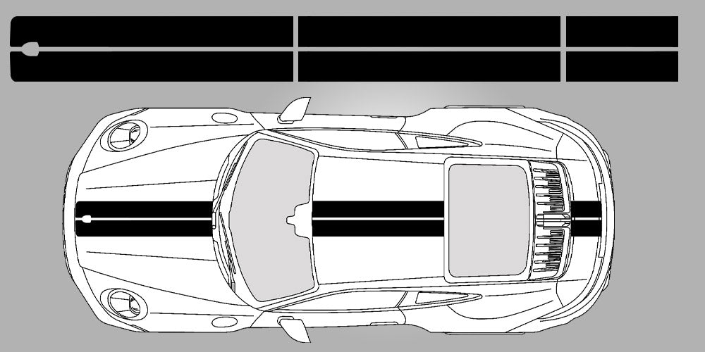 Porsche 991 Sport Classic Center stripe vinyl graphic foil