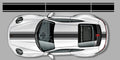 Classic Porsche 991 992 center triple vinyl racing stripe