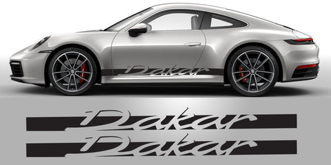 Porsche 992 Dakar Vinyl Side Decal Graphics