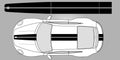 Porsche 992 GT3 Center Stripe vinyl decal foil