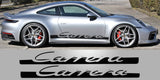 Porsche 992 911 Carrera Tapered Side Decal Foil Scripts