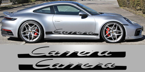 Porsche 992 911 Carrera Tapered Side Decal Foil Scripts