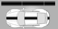 Porsche 991 992 triple center vinyl decal classic stripe foil