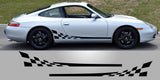 Porsche 996 Checkered Side Vinyl Decal Graphics