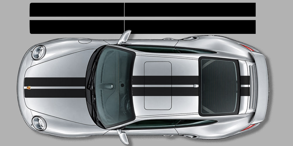 Porsche 997 sport classic vinyl center stripe vinyl decal foil