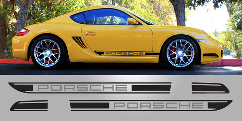 Cayman 987 two tone side stripe vinyl decal foil