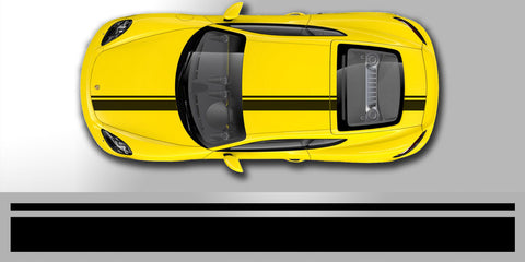 Offset style center Porsche stripes