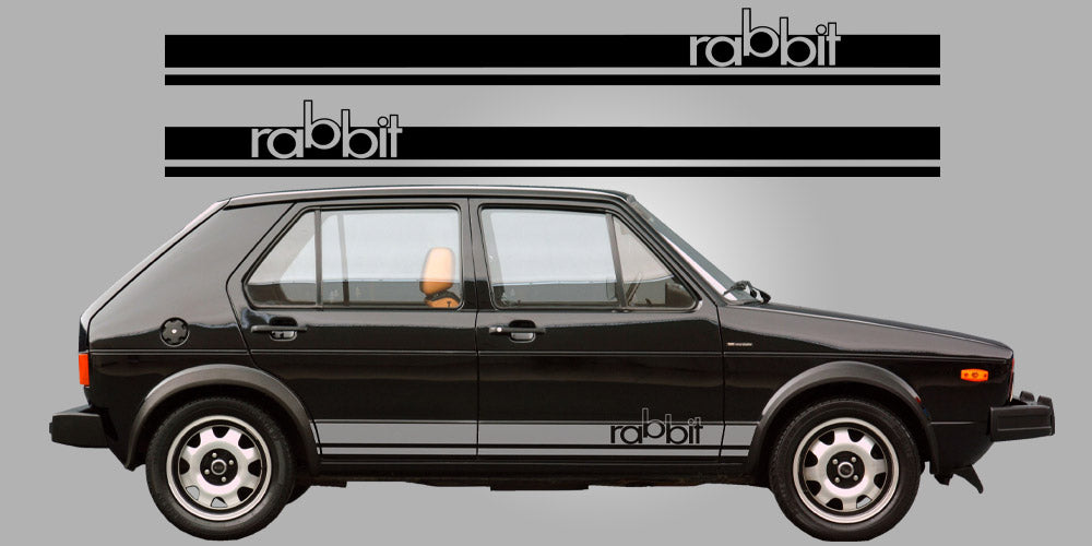 VW Volkswagen rabbit side stripes vinyl decals MK1 MK2