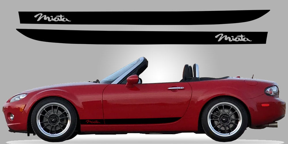 Mazda Miata NC side stripe script vinyl decal 