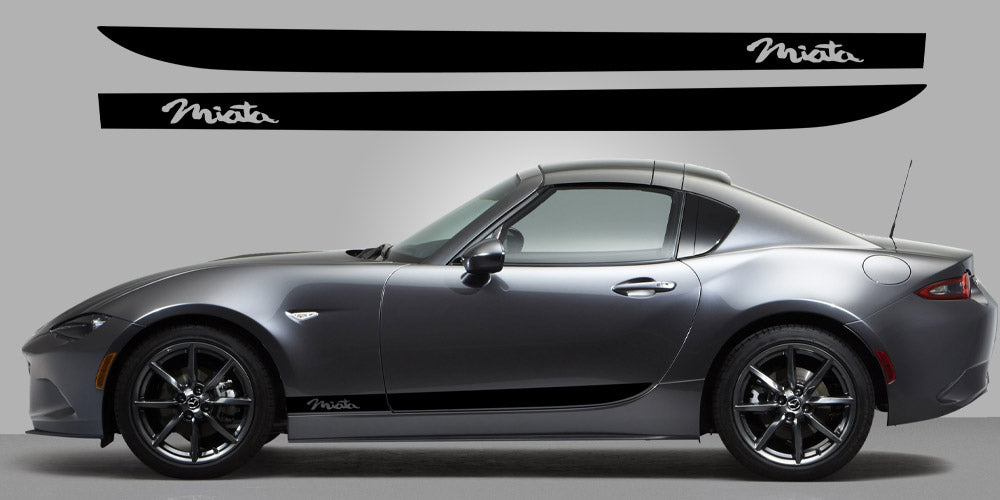 Mazda Miata ND side stripe script vinyl decal 