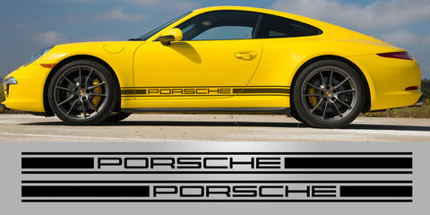 Porsche 911 992 991 Side Stripe Foil Decals 4"