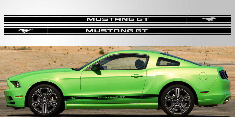 Ford Mustang Gt Logo Vinyl rocker decal graphic stripe