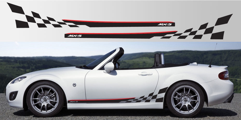 Miata MX 5 NC Checkered Two Tone Decals