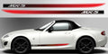 Miata MX-5 NC fading side stripe vinyl decal