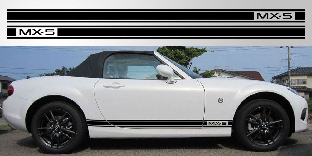 MX-5 Mazda Miata MX-5 Logo triple stripe vinyl decal graphic