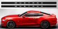 Mustang lettered triple stripe decal