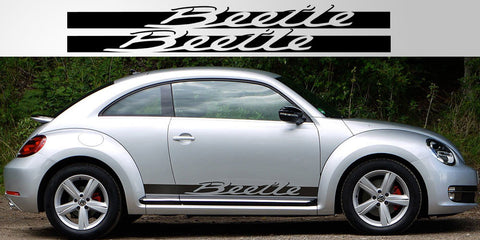 VW Beetle Porsche Style Side Script Vinyl Decal Sticker