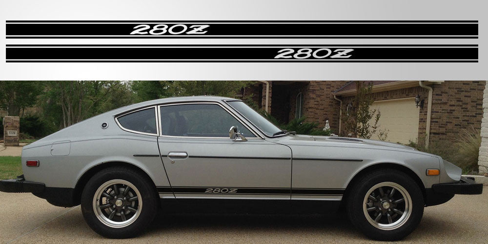 Datsun Nissan 280Z vinyl side stripe rocker decal graphic