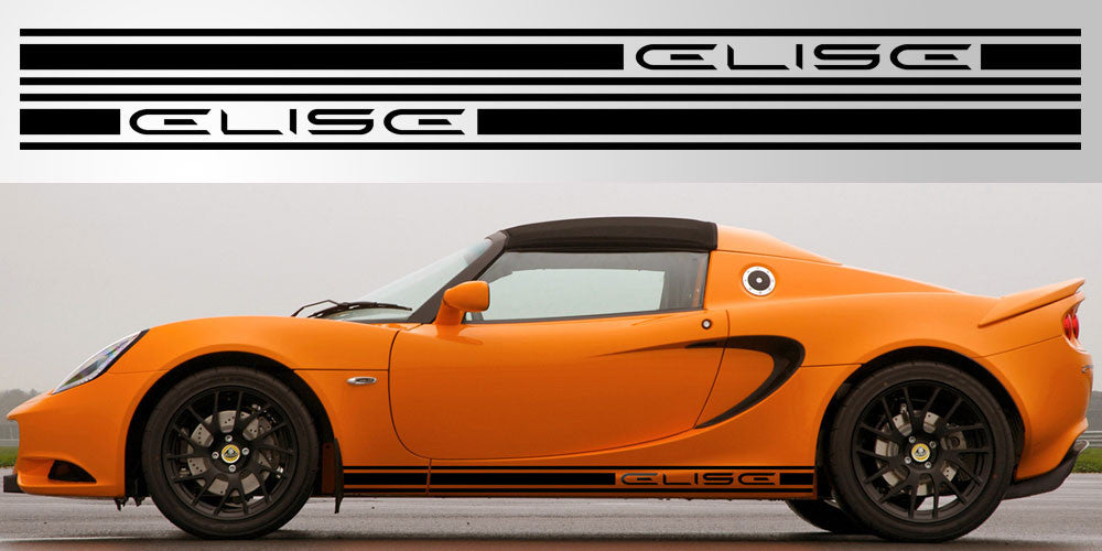 Lotus Elise Side Triple Stripe Vinyl Decal Graphic