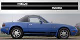 Mazda Miata Logo triple stripe vinyl decal graphic