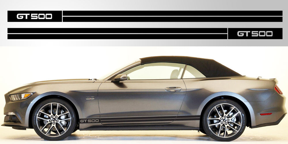 Ford Mustang GT 500 double stripe vinyl decal
