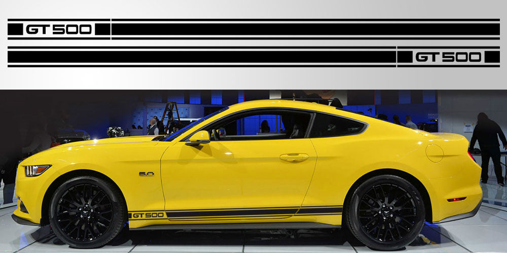 Mustang GT 500 Retro vinyl decal graphic