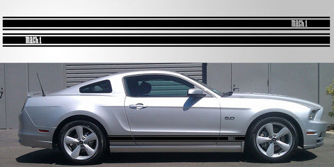 Mustang Mach 1 triple stripe vinyl graphic decal