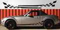 MX-5 Miata checkered side graphic flag stripe