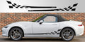 Miata MX-5 ND Generation 4 checkered decal graphic